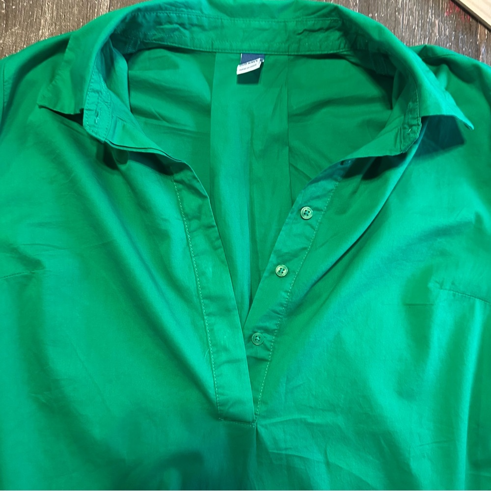 Old Navy Swing Shift Emerald Green Dress With Pockets Size Small - Picture 6 of 10